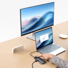 HUB 10in1 Baseus Metal Gleam Series USB-C į USB-C PD / USB-C / 3x USB-A / 2x HDMI / RJ-45 / SD / TF - juoda