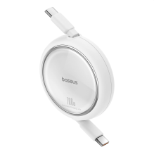 Baseus Free2Draw Mini USB-C – USB-C 100W 1m ištraukiamas laidas – baltas