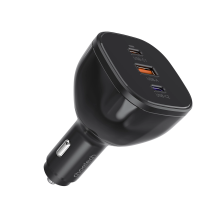 Choetech TC0024 automobilinis įkroviklis 160W 2x USB-C PD 3.1 1x USB-A - juodas