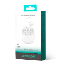 TWS Joyroom Funpods Series JR-FB1 Bluetooth 5.3 belaidės ausinės – baltos