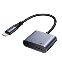 Joyroom SY-L02 Lightning į 2x Lightning DAC adapteris 2in1 - juodas