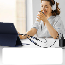 Joyroom SY-C03 USB-C į 2x USB-C 2in1 DAC adapteris – juodas