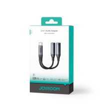 Joyroom SY-C03 USB-C į 2x USB-C 2in1 DAC adapteris – juodas