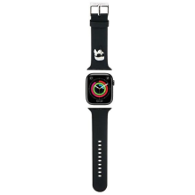 Karl Lagerfeld 3D guminis Karl galvos dirželis Apple Watch 42/44/45/49mm – juodas