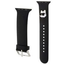 Karl Lagerfeld 3D Rubber Choupette Heads Strap for Apple Watch 38 / 40 / 41mm - Black