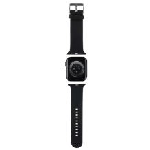 Karl Lagerfeld 3D guminis Karl&amp;Choupette Heads dirželis Apple Watch 38/40/41mm – juodas