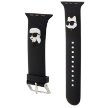 Karl Lagerfeld 3D Rubber Karl&amp;Choupette Heads strap for Apple Watch 38 / 40 / 41mm - black