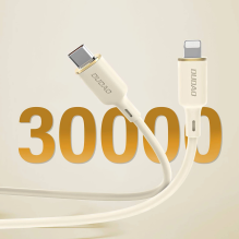 Dudao L7SCL USB-C - Lightning 30W 2m cable - beige