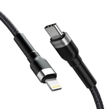 Wozinsky WNBCL1 Lightning / USB-C PD 30W laidas 1 m - juodas