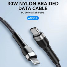 Wozinsky WNBCL2 Lightning / USB-C PD 30W cable 2 m - black