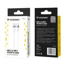 Wozinsky WSTCC1 USB-C / USB-C PD 65W cable 1 m long - white