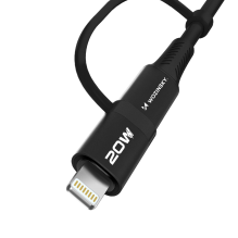 Wozinsky WNBAA 4in1 cable 2x USB-C 1x USB-A 1x Lightning 60W 1 m - black