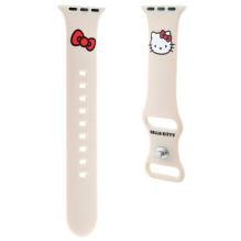 Hello Kitty silikoninis Kitty galvos dirželis skirtas Apple Watch 38/40/41mm – smėlio spalvos