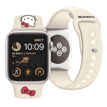 Hello Kitty silikoninis Kitty galvos dirželis skirtas Apple Watch 38/40/41mm – smėlio spalvos