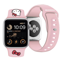 Hello Kitty silikoninis Kitty galvos dirželis skirtas Apple Watch 38/40/41mm – rožinė