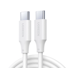 Ugreen US562 USB-C - USB-C PD QC cable 100W 480Mb / s 1m - white