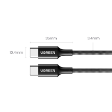 Ugreen US557 USB-C / USB-C PD laidas 100W 1m - juodas