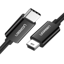 Ugreen US242 USB-C (vyriškas) / mini USB (vyriškas) laidas 1 m - juodas