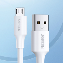 Ugreen US289 60140 micro USB / USB-A laidas 0,5 m - baltas