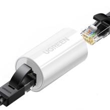 NW116 connector for RJ45 Cat. twisted pair network cables. 5e / 6 up to 100m 1Gb / s - white