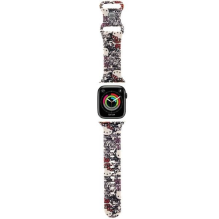 Hello Kitty Silicone Tags Graffiti dirželis Apple Watch 38 / 40 / 41mm - smėlio spalvos