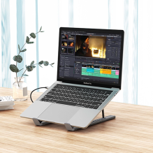 7in1 laptop stand Choetech HUB-M48 PD USB-C SD TF USB-A HDMI 100W + USB-C cable - gray