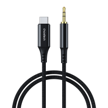 Choetech AUX006 USB-C / mini lizdas 3,5 mm laidas 1 m - juodas