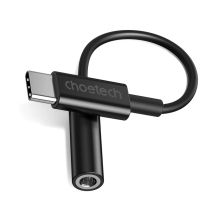 Choetech AUX003 USB-C / DC 3,5 mm garso adapteris - juodas