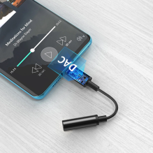 Choetech AUX003 USB-C / DC 3,5 mm garso adapteris - juodas