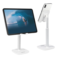 Choetech H035 aluminum stand for a phone or tablet with adjustment - white and silver