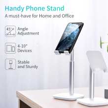 Choetech H035 aluminum stand for a phone or tablet with adjustment - white and silver