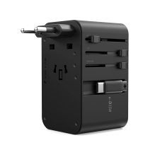 Choetech PD5020 35W EU / US / AUS / UK Travel Adapter with Built-in USB-C Cable - Black