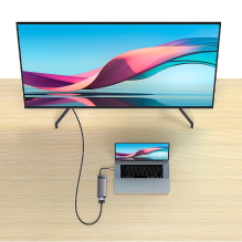 „Baseus Metal Gleam“ serijos 8in1 USB-C HUB – 2 x HDMI 3 x USB-A 3.2 1 x USB-C 1 x SD, TF kortelių skaitytuvas – pilka