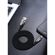 Joyroom Sharp Series S-M411 USB-A / micro USB 3A 1.2m Cable with Charging Indicator - Black