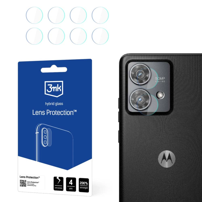 3mk Lens Protection™ hibridinis fotoaparato stiklas, skirtas Motorola Edge 40 Neo