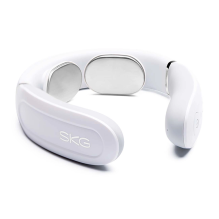 SKG 4356E neck massager with electrostimulation and compress - white