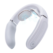 SKG 4356E neck massager with electrostimulation and compress - white