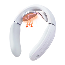 SKG 4356E neck massager with electrostimulation and compress - white