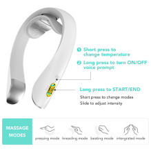 SKG K5 Pro massager, electrostimulator for the neck with compress - white