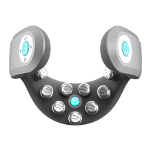 SKG G7 Pro-E neck massager with red light therapy and compress - gray