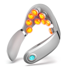 SKG G7 Pro-E neck massager with red light therapy and compress - gray