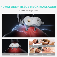 SKG H7-E neck massager with compress and red light - white