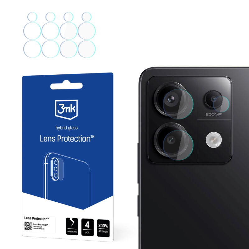 3mk Lens Protection™ hibridinis fotoaparato stiklas, skirtas Redmi Note 13 Pro