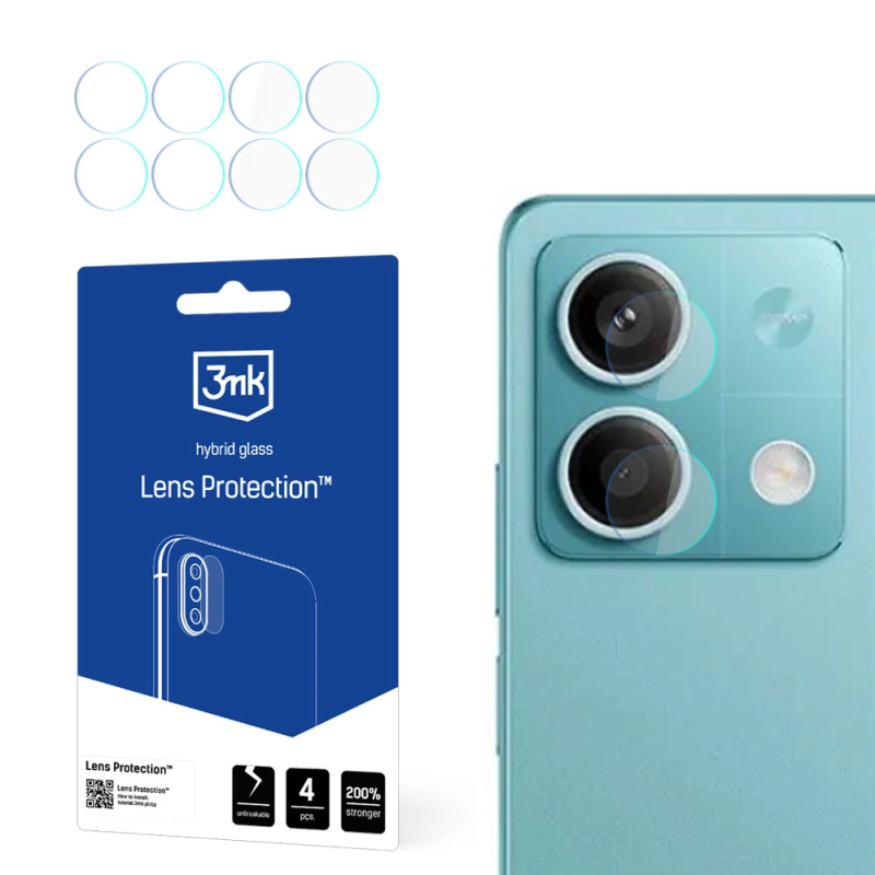 3mk Lens Protection™ hibridinis fotoaparato stiklas, skirtas Redmi Note 13 5G