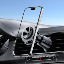 Acefast D22 magnetic car holder with suction cup for phone for air vent - black