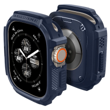 „Spigen“ tvirtas šarvų dėklas, skirtas „Apple Watch Ultra 1/2“ (49 mm) – tamsiai mėlynas