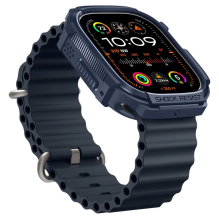 „Spigen“ tvirtas šarvų dėklas, skirtas „Apple Watch Ultra 1/2“ (49 mm) – tamsiai mėlynas