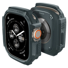 „Spigen Rugged Armor“ dėklas, skirtas „Apple Watch Ultra 1/2“ (49 mm) – tamsiai žalias