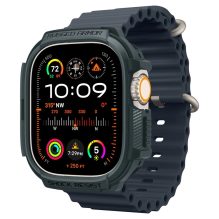 „Spigen Rugged Armor“ dėklas, skirtas „Apple Watch Ultra 1/2“ (49 mm) – tamsiai žalias