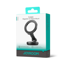 Joyroom JR-ZS403 foldable magnetic car phone holder on the dashboard - gray